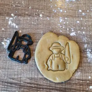 Angler Ausstecher | Fischer-Keksform mit Angelrute – Perfekt für Angel-Fans