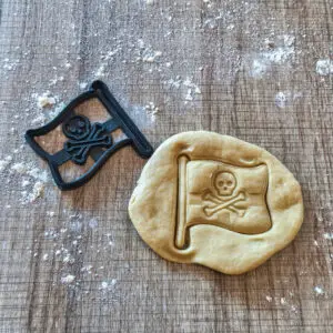 Piratenflagge Ausstecher | Jolly Roger Keksform für Piratenparty & Kindergeburtstag